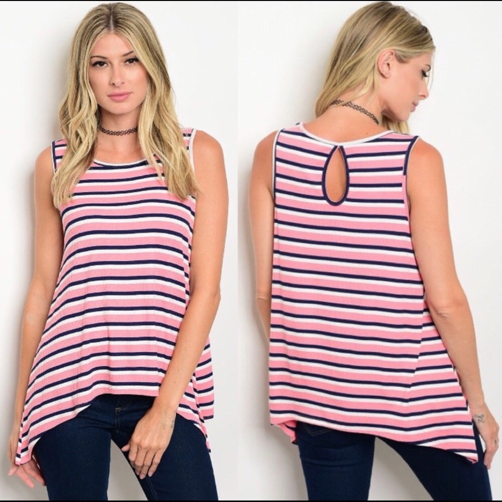 Striped Flowy Tank